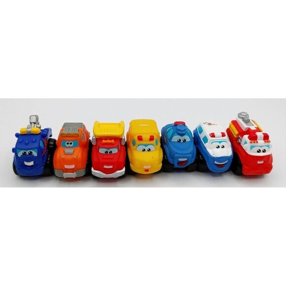 Lot of 7 Tonka Chuck And Friends Wheel Pals Mini Soft Sides Vehicles Cars - Picture 1 of 7